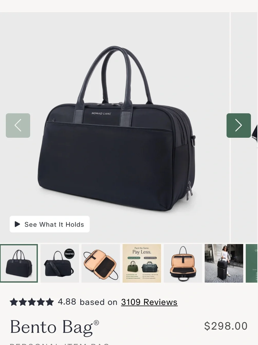 Nomad Lane Bento Bag - Jet Set Black